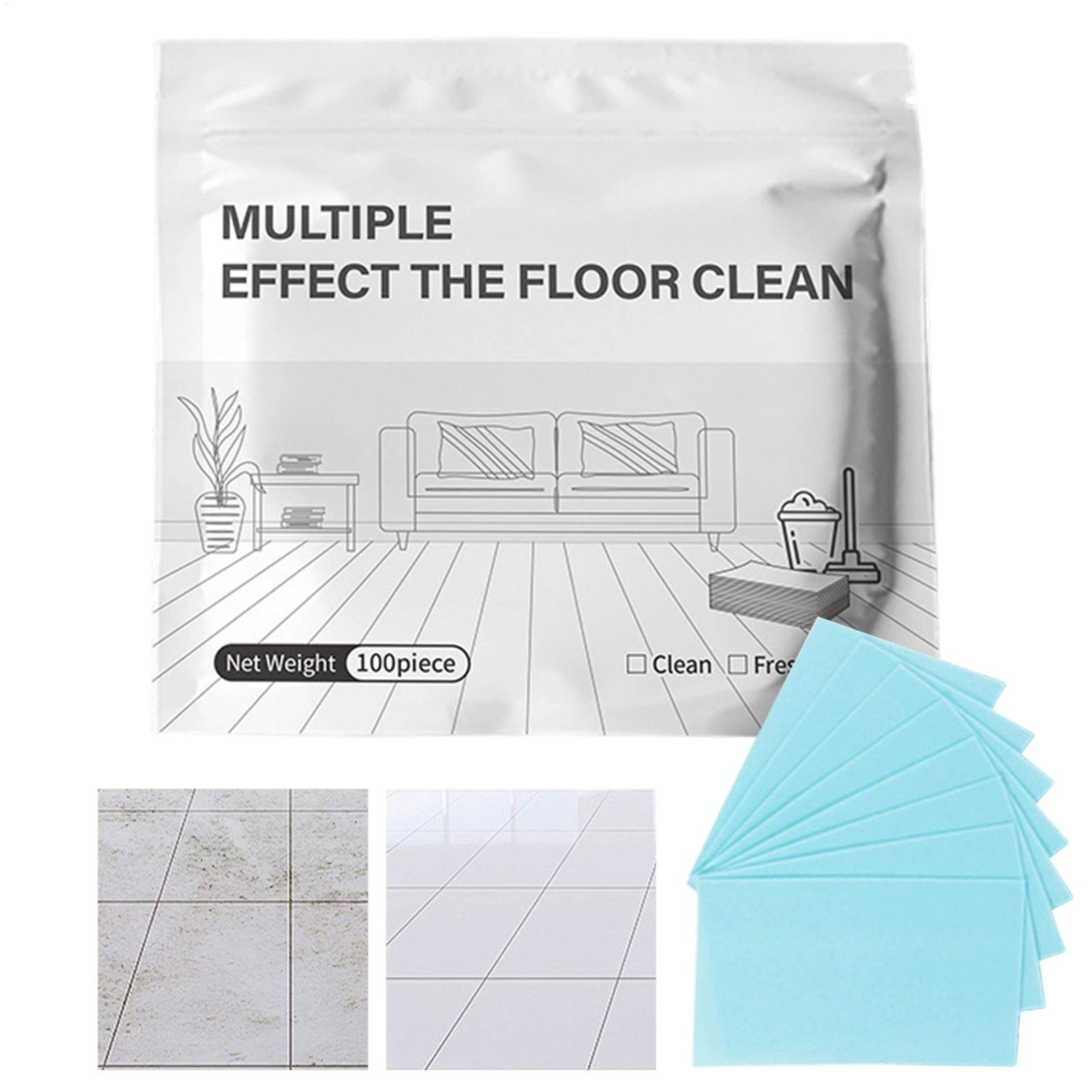Ceramic Tile Floor - แผ่นทำความสะอาดพื้นแบบเข้มข้น 100 ชิ้น/กล่อง แบบเม็ดแห้ง ละลายน้ำได้ ใช้ทำความสะอาดกระเบื้องเซรามิกในครัวเรือน
