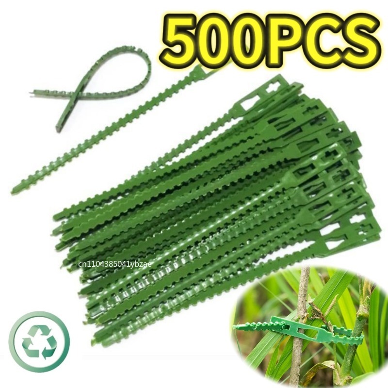 Vine Climbing Plastic - สายรัดพลาสติกปรับได้ 50-1000 ชิ้น สายรัดเคเบิลแบบใช้ซ้ำได้สำหรับสวน ต้นไม้ รองรับการปีน