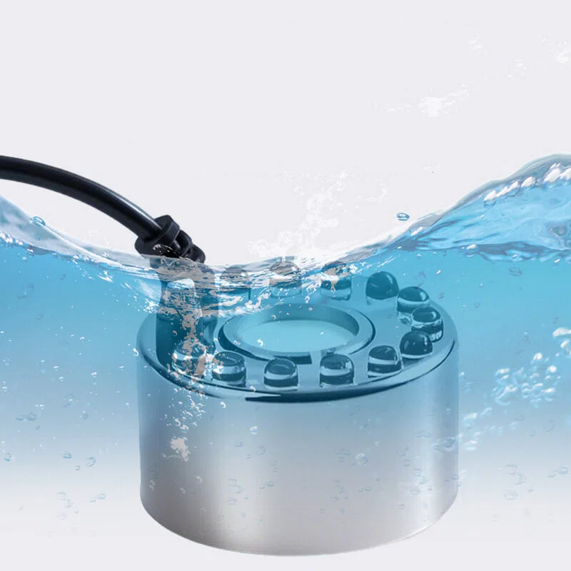 Terrarium Fogger Ultrasonic - เครื่องพ่นหมอกไฟฟ้าหลากสีแบบอัลตราโซนิกขนาดเล็ก สำหรับน้ำพุ บ่อปลา พร้อมไฟ LED 12