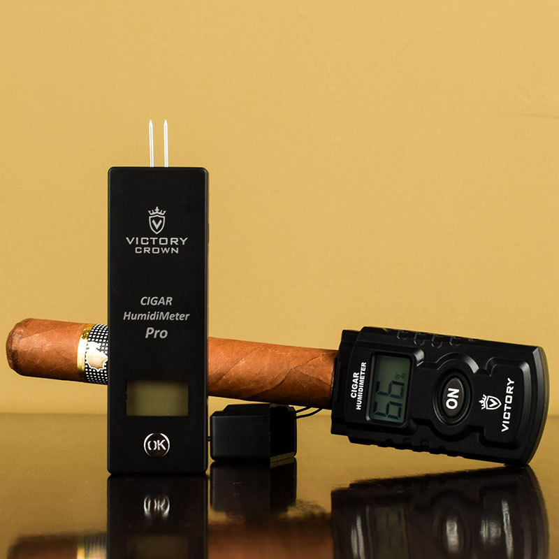 Digital Hygrometer Probe - ซิการ์ความชื้นเครื่องวัดความชื้นดิจิตอล USB กระเป๋าบุหรี่ชื้นเครื่องตรวจจับความหนาแน่นดิจิตอลสูบบุหรี่ความชื้น LCD Probe เครื่องมือ
