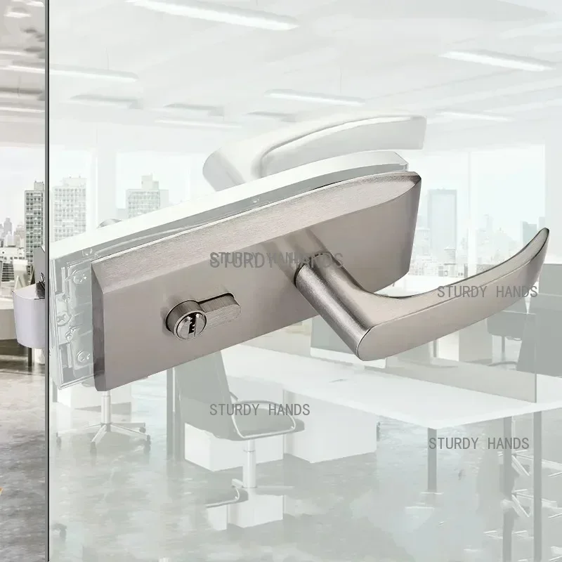 Glass Door Hinge - สํานักงานประตูกระจกล็อคห้องน้ําสแตนเลสประตูล็อคห้องนอนระเบียงประตูกระจก Lockset Home Security ฮาร์ดแวร์