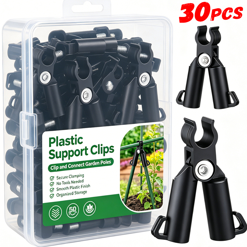 Vine Climbing Plastic - คลิปหนีบพลาสติกสำหรับพยุงต้นไม้ ข้อต่อสำหรับยึดเสาเสียบต้นไม้ ตัวเชื่อมต่อสำหรับยึดโครงสวน ขายึดสำหรับพืชเลื้อยแบบปรับได้