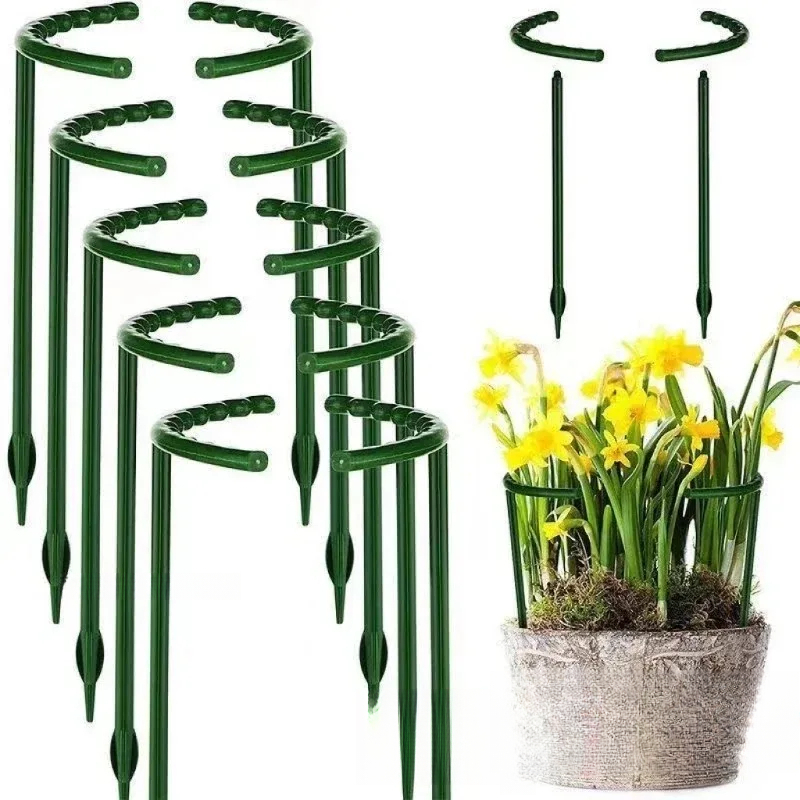 Vine Climbing Plastic - เสาค้ำต้นไม้ รูปทรงครึ่งวงกลม สำหรับจัดสวน ปลูกดอกไม้ โครงเหล็กสำหรับยึดต้นไม้ แท่งยึดต้นไม้