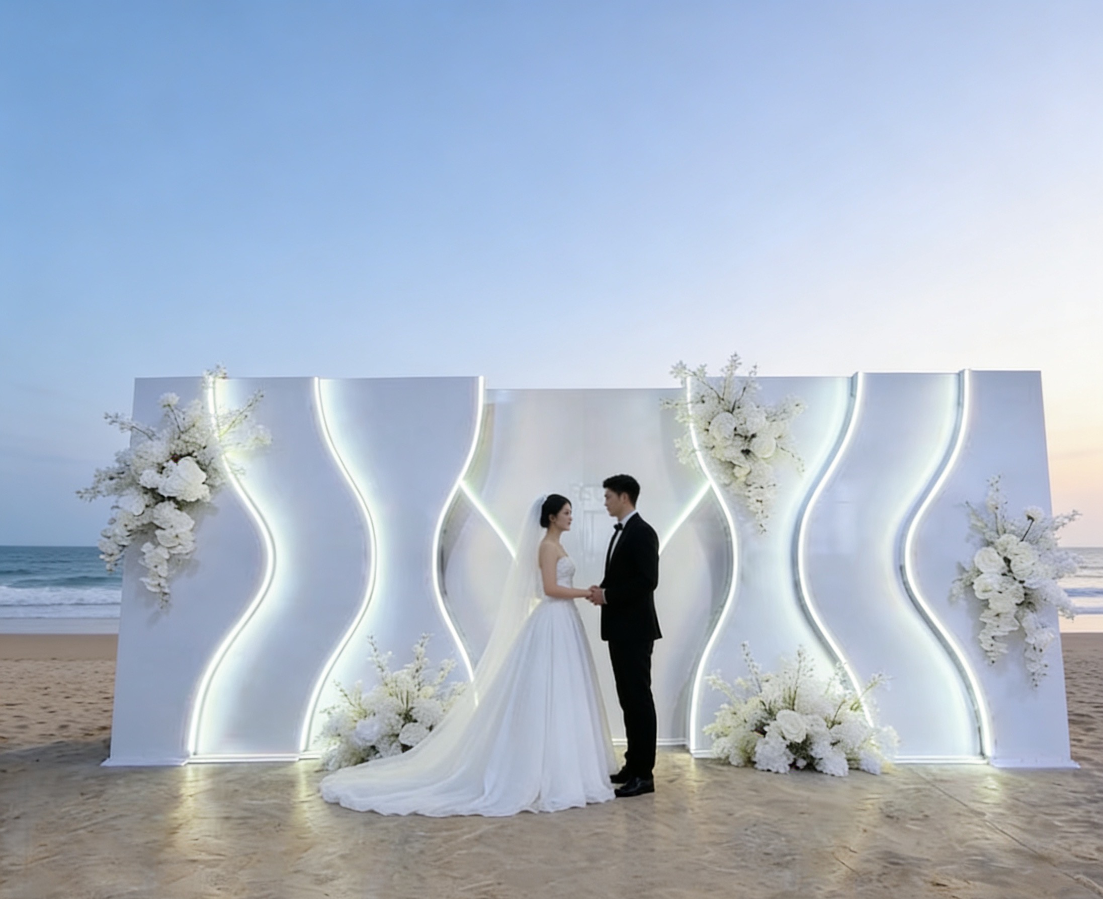 Pvc Panel Background - ฉากหลังงานแต่งงานแบบใหม่ FSDKX วัสดุ PVC 3 มิติ
