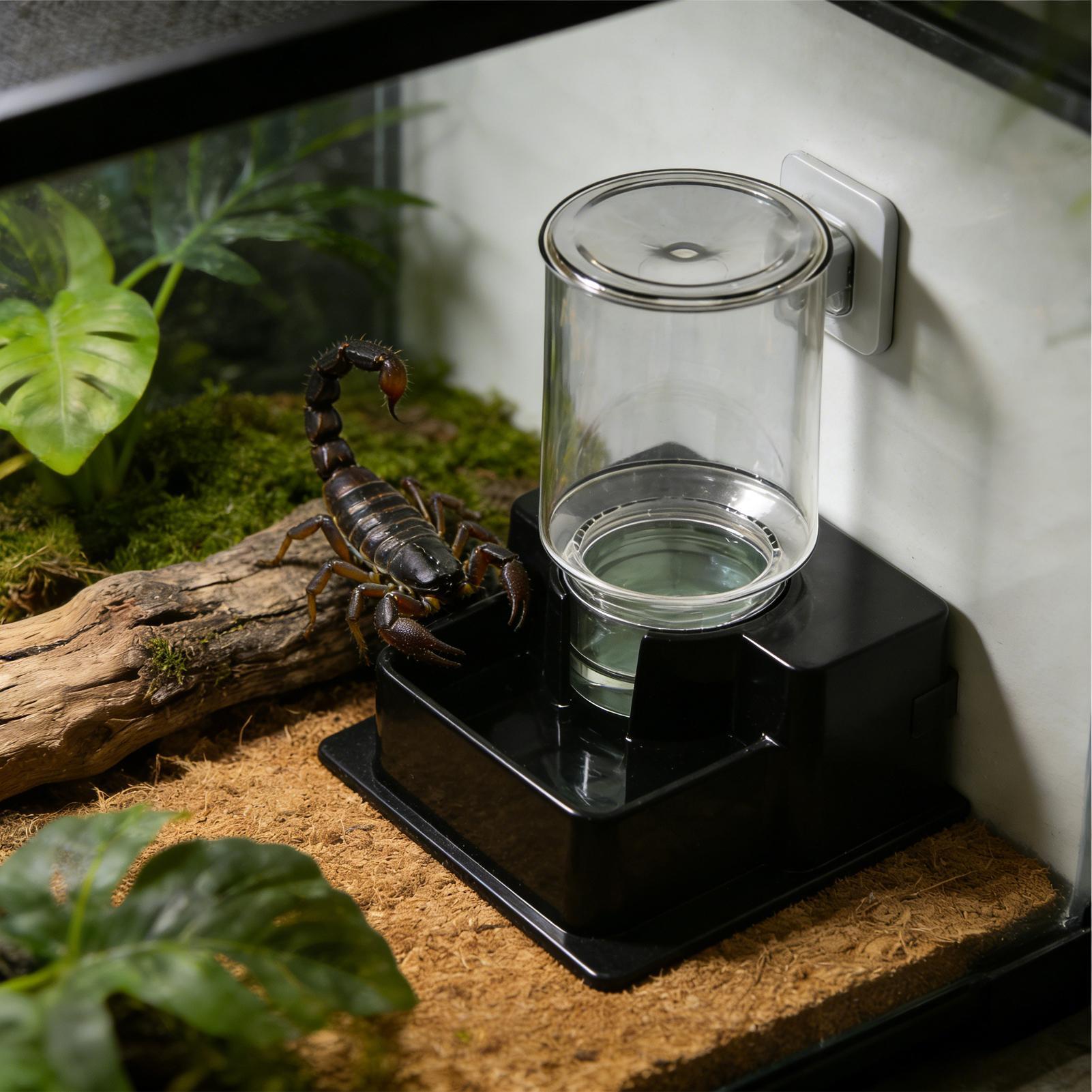 Water Dish Reptile - ภาชนะใส่น้ำอัตโนมัติสำหรับสัตว์เลื้อยคลาน ภาชนะแบบใช้ซ้ำได้ สถานีให้อาหารแบบสร้างสรรค์ เครื่องประดับ ของตกแต่ง อุปกรณ์ให้น้ำสำหรับงู