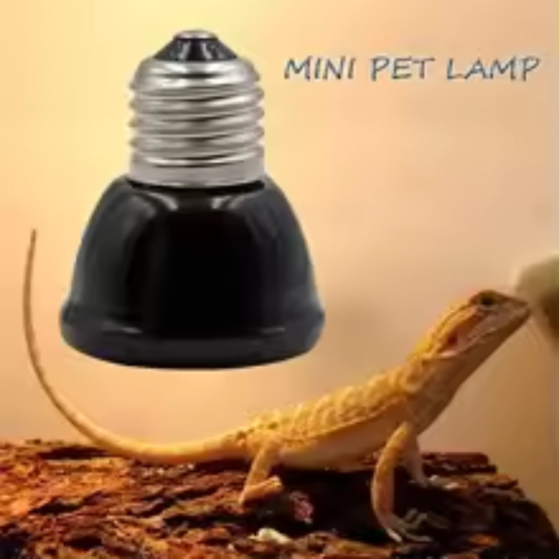 Ceramic Heat Emitter - หลอดอินฟราเรดเซรามิกสีดำขนาดเล็กสำหรับสัตว์เลื้อยคลาน 25W/50W/75W/100W สำหรับกิ้งก่า งู มังกรเครา ลูกไก่