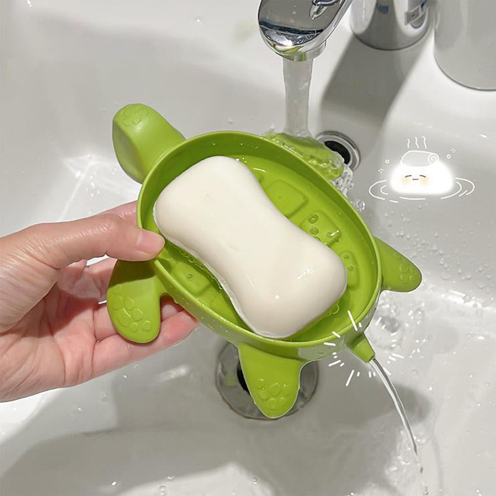 Water Dish Reptile - เต่าท่อระบายน้ําสบู่กล่องการ์ตูนเต่าผู้ถือสบู่,Creative เต่าสบู่กล่องสบู่ผู้ถือสบู่กล่องไม่สะสมน้ํา
