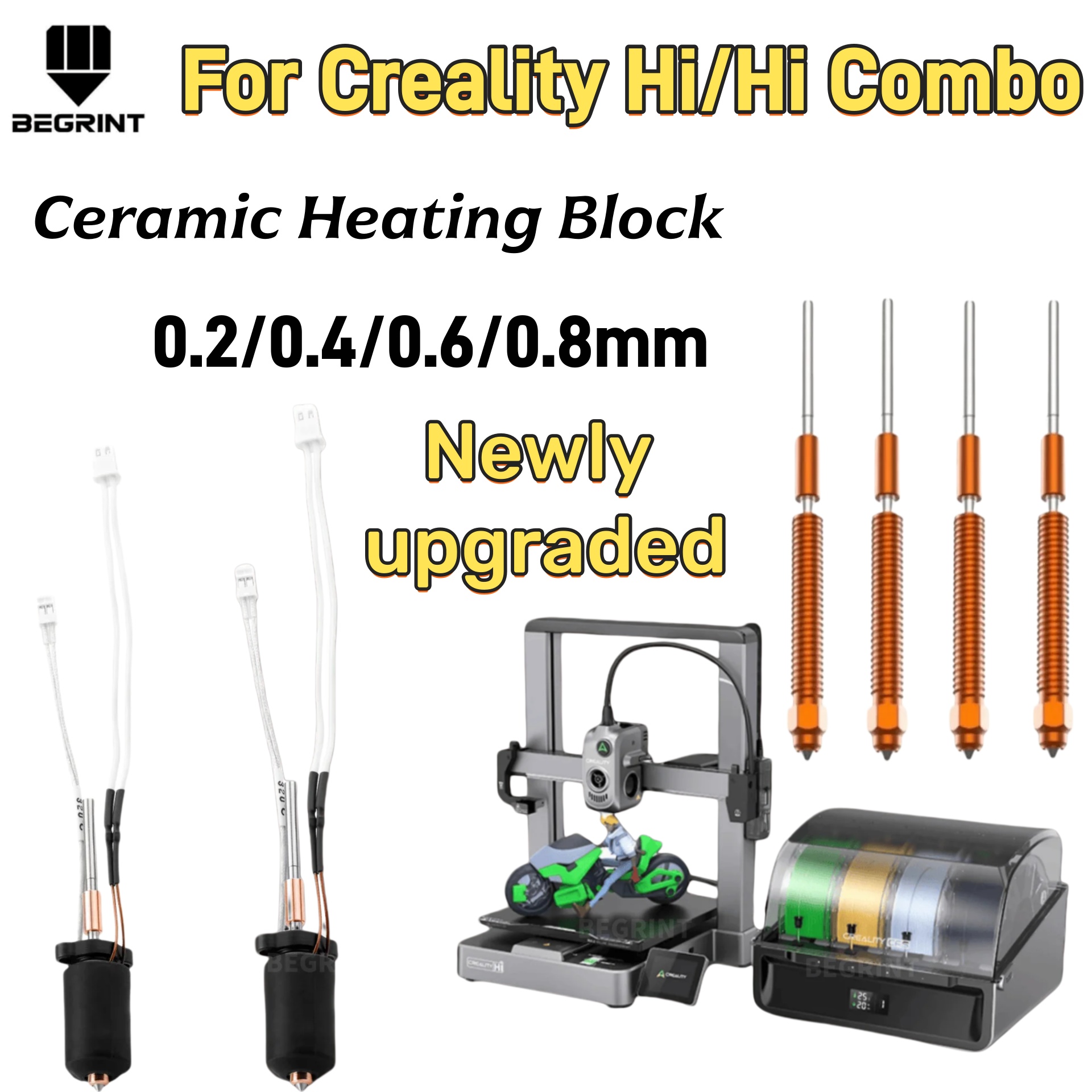 Ceramic Heat Emitter - ชุดฮีตเตอร์เซรามิกทนความร้อนสูงสำหรับเครื่องพิมพ์ Creality Hi Hi Combo รุ่นอัพเกรด