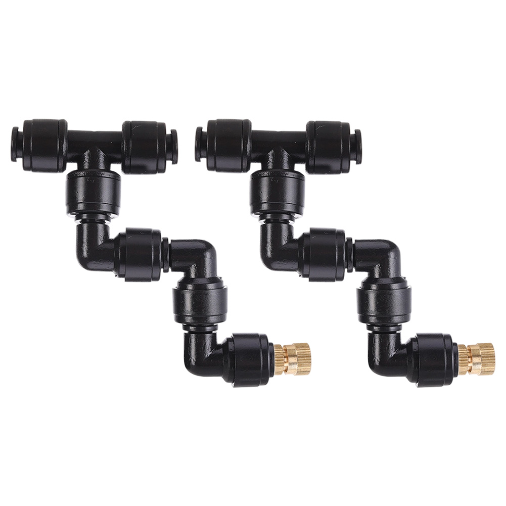 Misting Nozzle Reptile - หัวฉีดพ่นละอองสีดำ 2 ชิ้น ปรับได้ 360 องศา