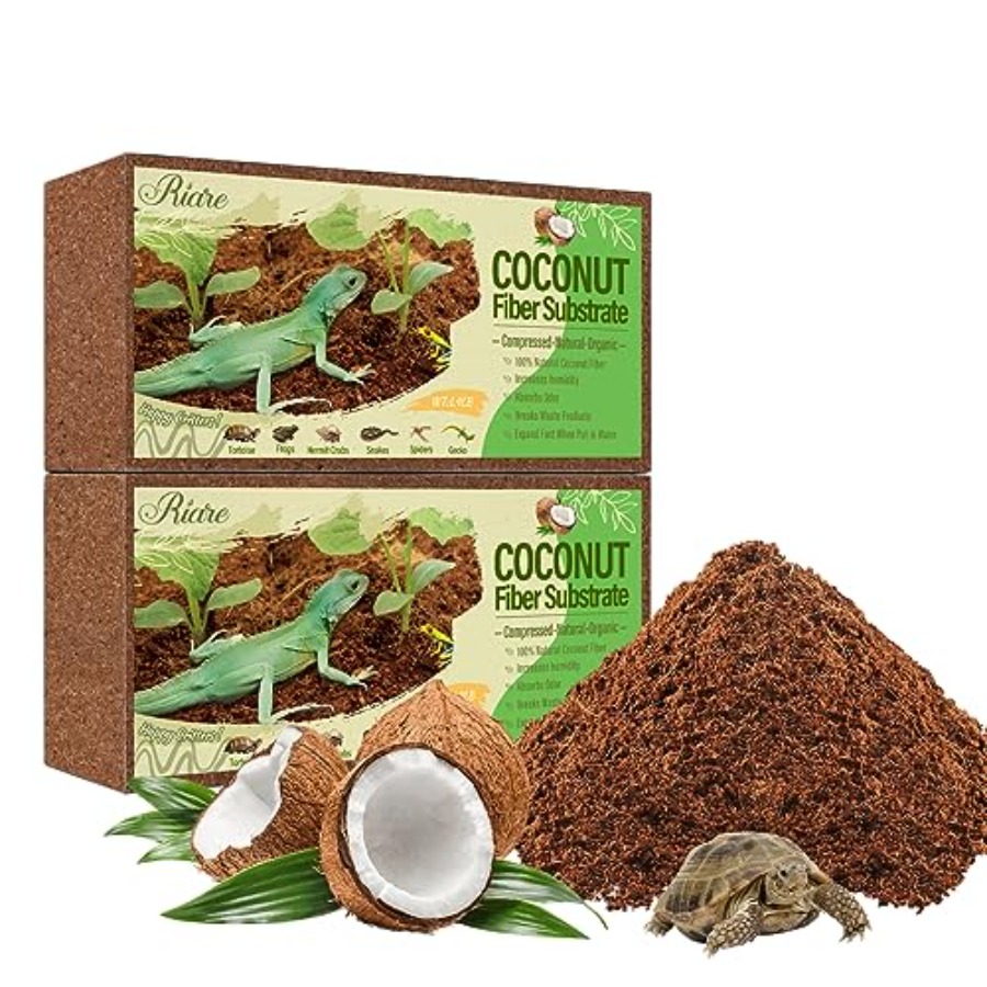Substrate Coconut Fiber - วัสดุรองพื้นใยมะพร้าวธรรมชาติสำหรับสัตว์เลื้อยคลาน - วัสดุรองพื้นในตู้เลี้ยงสัตว์เลื้อยคลานจากเปลือกมะพร้าวอัดแน่นคุณภาพพรีเมียม สำหรับสัตว์เลื้อยคลาน เต่า กบ