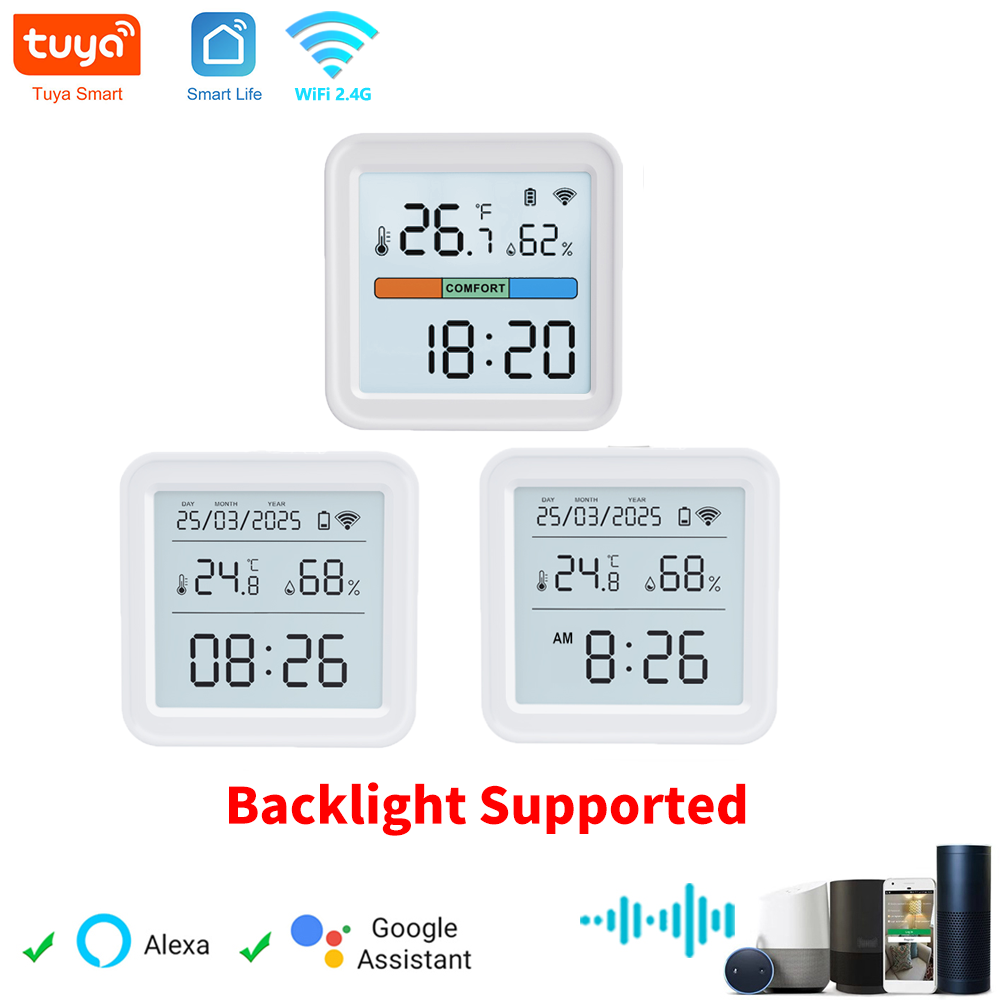 Digital Hygrometer Probe - Tuya WIFI อุณหภูมิความชื้นเซนเซอร์เครื่องวัดอุณหภูมิสมาร์ท Home Backlight Smart