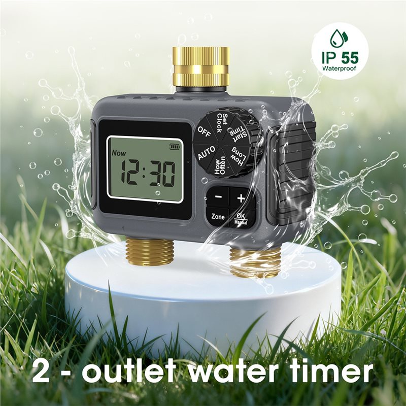AY14 - ตัวตั้งเวลาการรดน้ำอัตโ - Timer Dual Outlet บทวิจารณ์และราคา