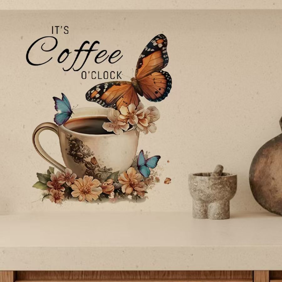 IT's Coffee O'Clock สติกเกอร์  - Pvc Panel Background บทวิจารณ์และราคา