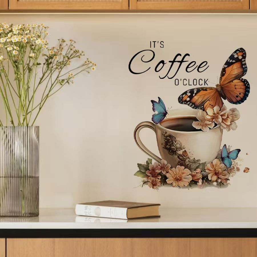 IT's Coffee O'Clock สติกเกอร์  - Pvc Panel Background บทวิจารณ์และราคา