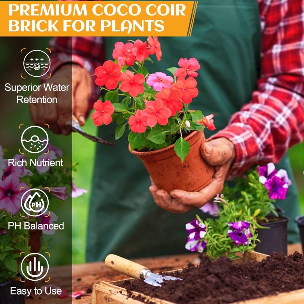 ใยมะพร้าวอัดแท่ง 4 ชิ้น, วัสดุ - Substrate Coconut Fiber บทวิจารณ์และราคา