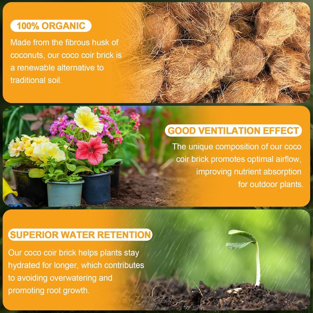 ใยมะพร้าวอัดแท่ง 4 ชิ้น, วัสดุ - Substrate Coconut Fiber บทวิจารณ์และราคา