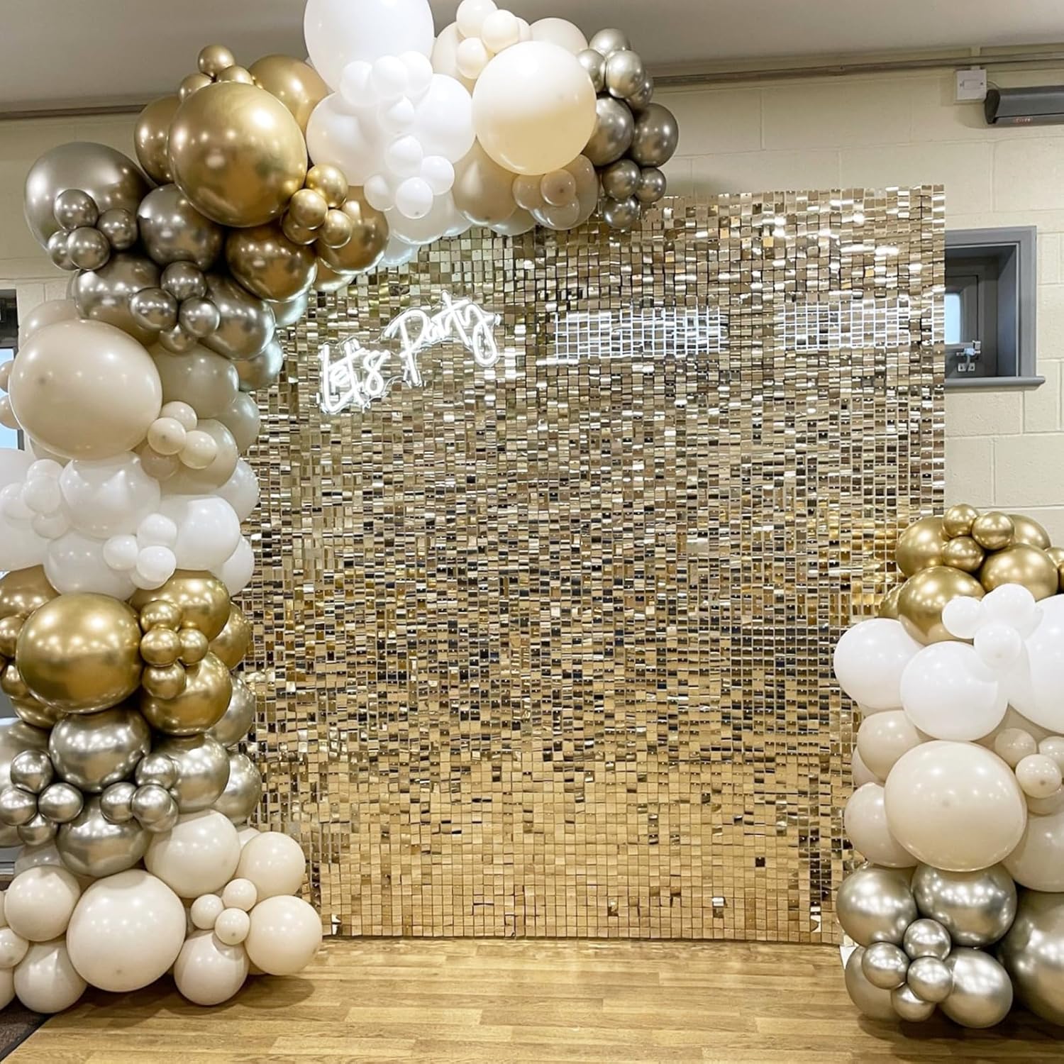 ฉากหลังผนังสีทองประกายระยิบระย - Pvc Panel Background บทวิจารณ์และราคา