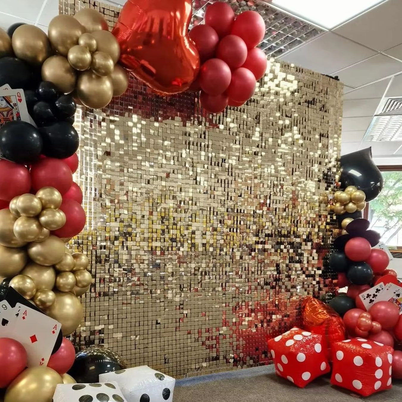 ฉากหลังผนังสีทองประกายระยิบระย - Pvc Panel Background บทวิจารณ์และราคา