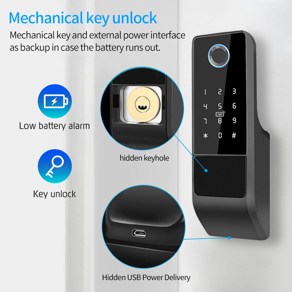 IP65 กันน้ํา TTLock ลายนิ้วมือ - Glass Door Hinge บทวิจารณ์และราคา