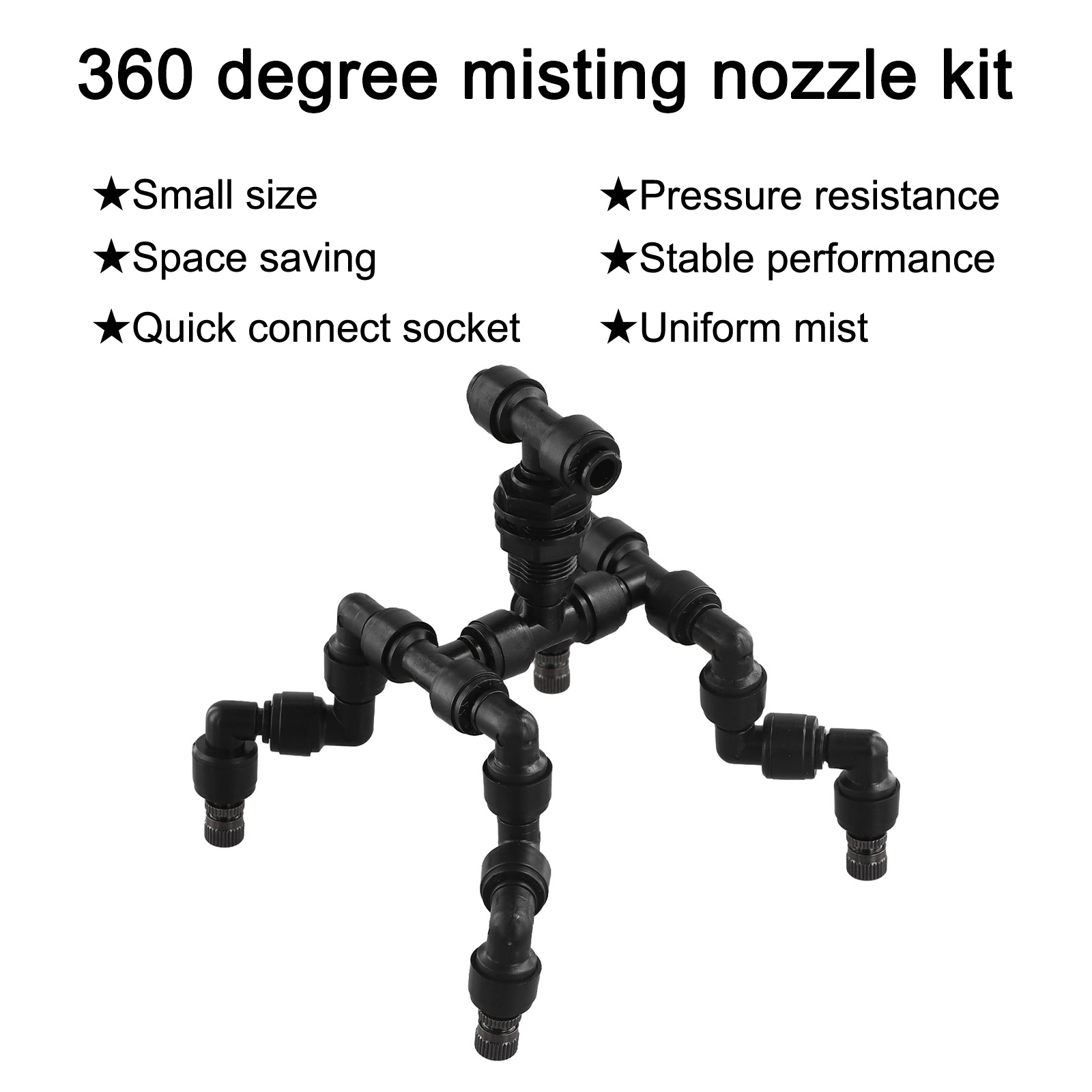 หัวฉีดพ่นหมอกพลาสติกสีดำ หมุนไ - Misting Nozzle Reptile บทวิจารณ์และราคา