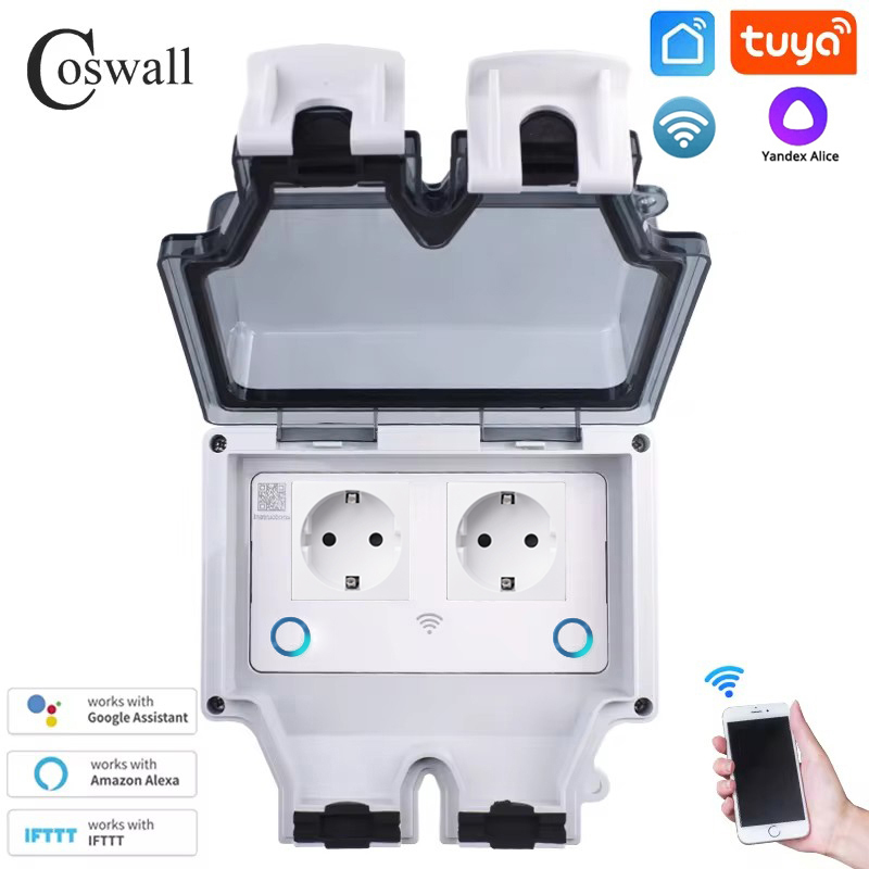 Coswall Tuya Wifi Yandex Alice - Timer Dual Outlet บทวิจารณ์และราคา