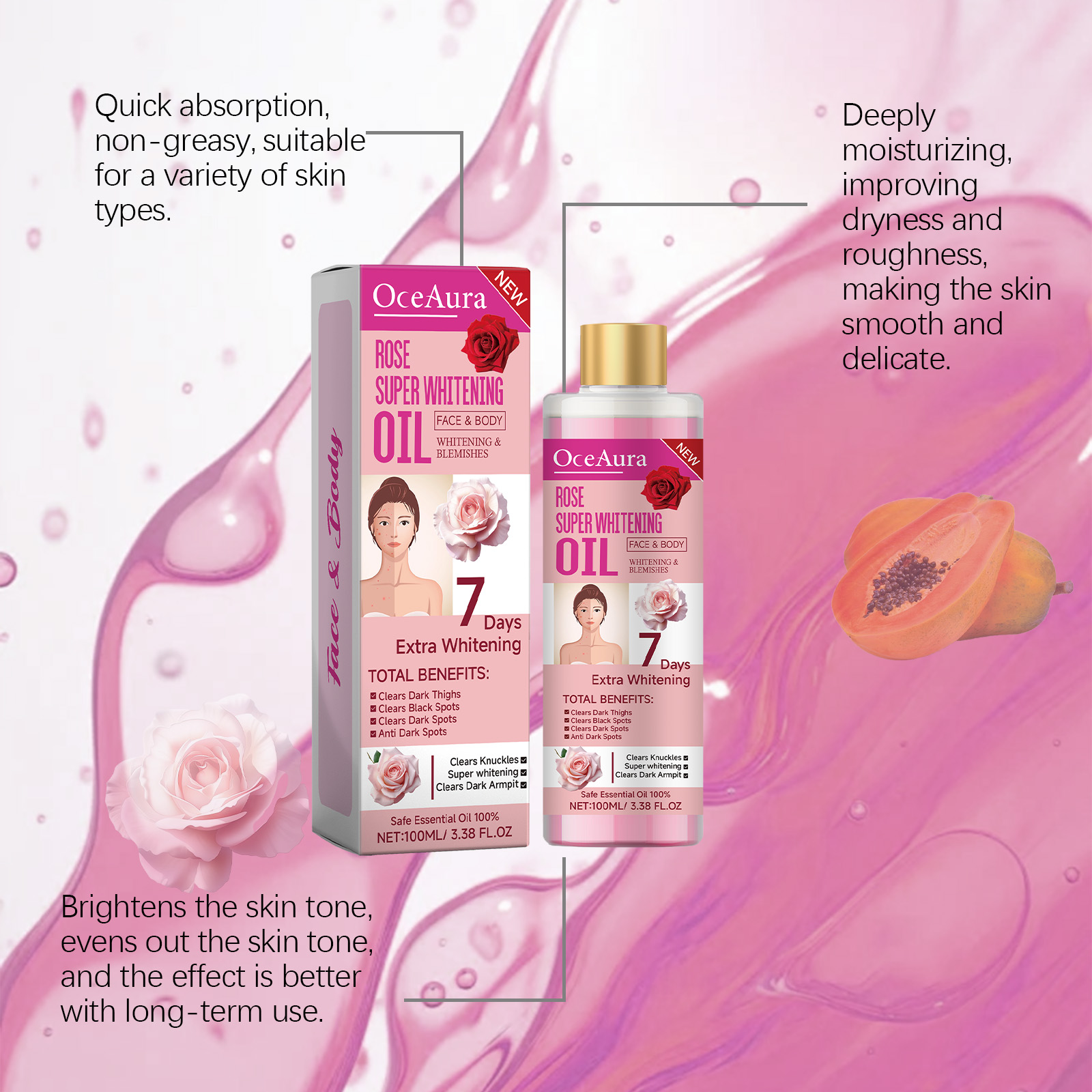 Body Whitening Oil 100ml ธรรมช - Substrate Coconut Fiber บทวิจารณ์และราคา