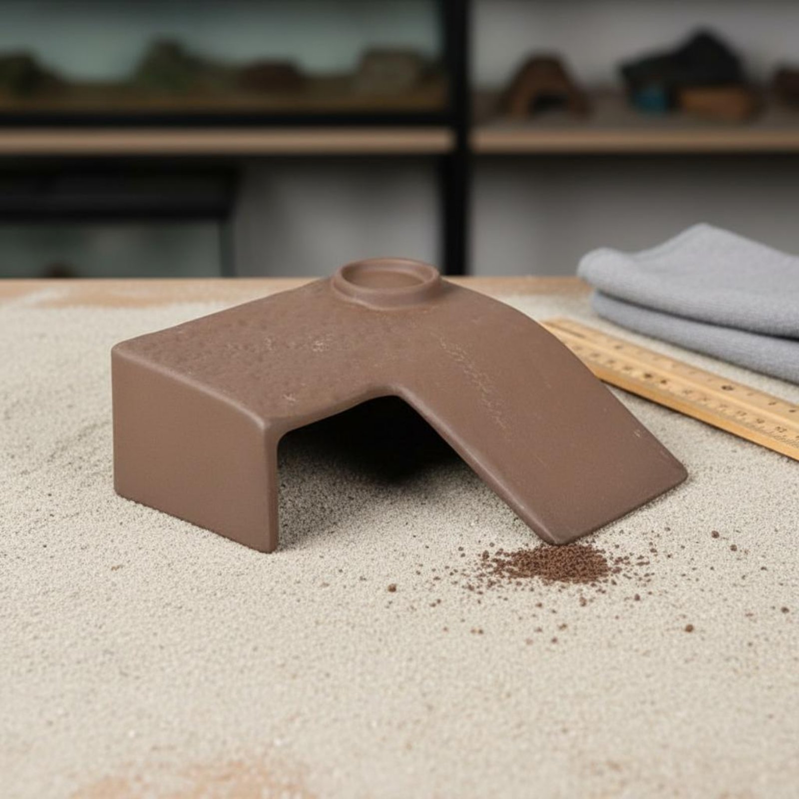 แท่นพักผ่อนสำหรับสัตว์น้ำและสั - Hide Cave Ceramic บทวิจารณ์และราคา