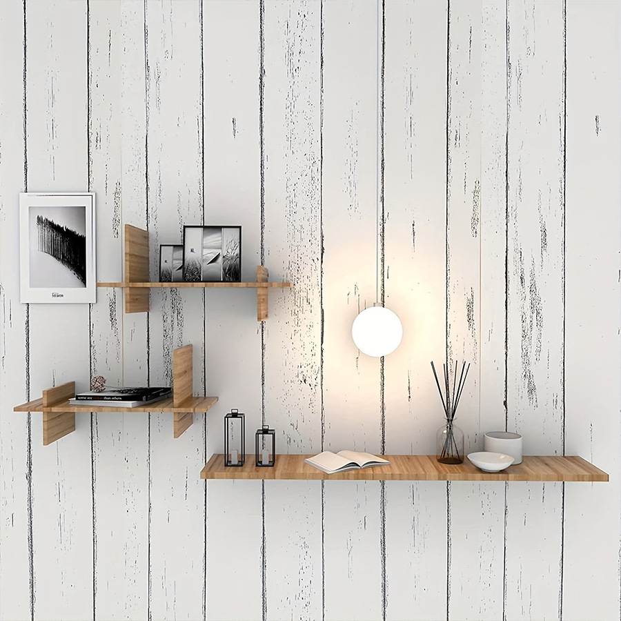 วอลเปเปอร์ลายไม้สีขาวสไตล์เรโท - Pvc Panel Background บทวิจารณ์และราคา