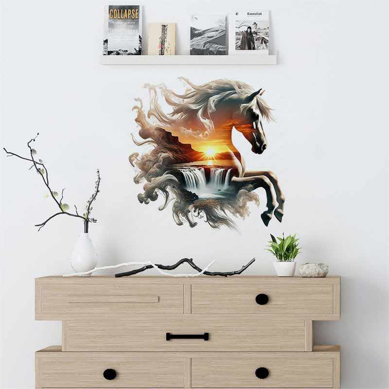 สติ๊กเกอร์ธรรมชาติม้าสง่างามศิ - Pvc Panel Background บทวิจารณ์และราคา
