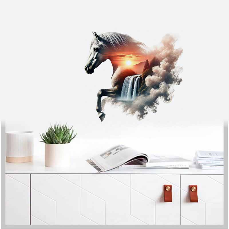 สติ๊กเกอร์ธรรมชาติม้าสง่างามศิ - Pvc Panel Background บทวิจารณ์และราคา