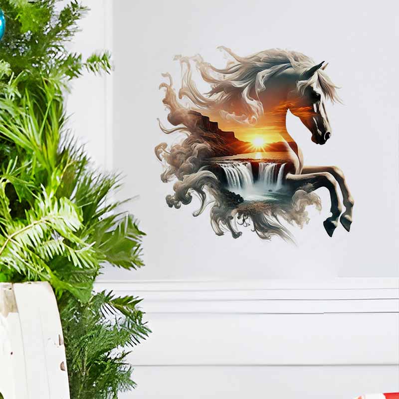 สติ๊กเกอร์ธรรมชาติม้าสง่างามศิ - Pvc Panel Background บทวิจารณ์และราคา