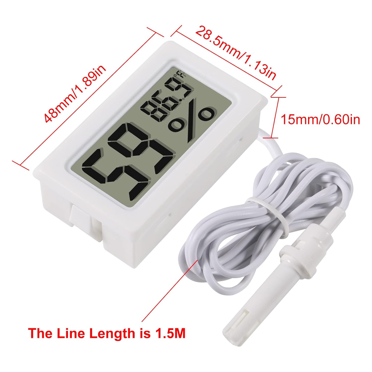 2pcs มินิดิจิตอลเครื่องวัดอุณห - Digital Hygrometer Probe บทวิจารณ์และราคา