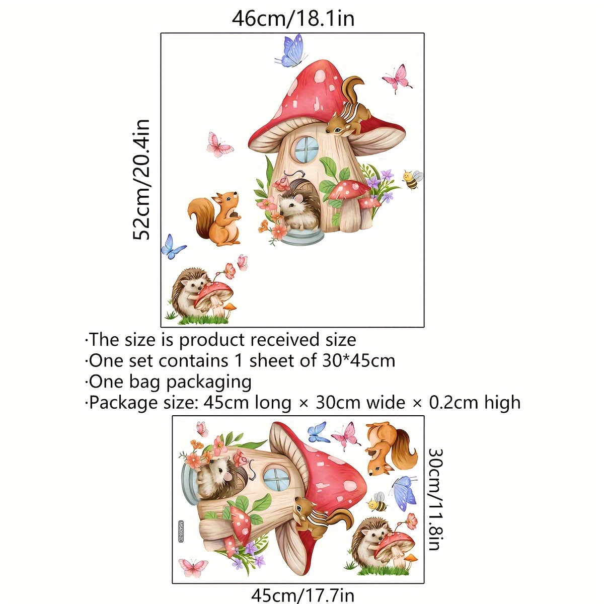 สติ๊กเกอร์ติดผนังรูปเห็ดผีเสื้ - Pvc Panel Background บทวิจารณ์และราคา
